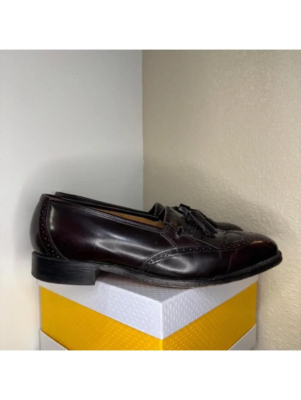 ✨ Johnston & Murphy Optima Tassel Loafers | Burgundy Leather Dress Shoes ✨